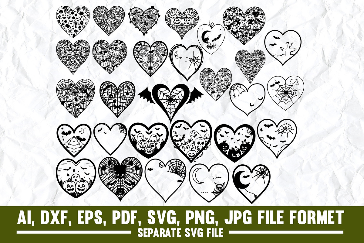 Halloween heart svg, Boo png, a Graphic by VectorArtPrintableDesign