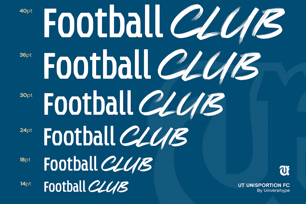 UT Unisportion FC Font Duo, a Sans Serif Font by Universitype (Photo 9 of 13)