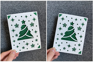 Christmas And New Year Cutting Card