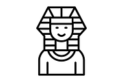 Pharaoh Line Icon, an Icon by Pexelpy (Thumbnail 2 of 2)