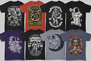 50 Astronaut Tshirt Designs Bundle, an Illustration by roach_graphic (Thumbnail 4 of 7)