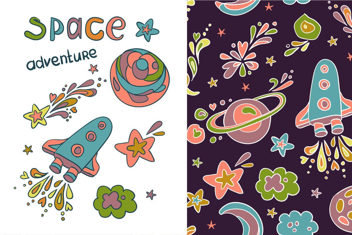 Pattern " Space adventure "
