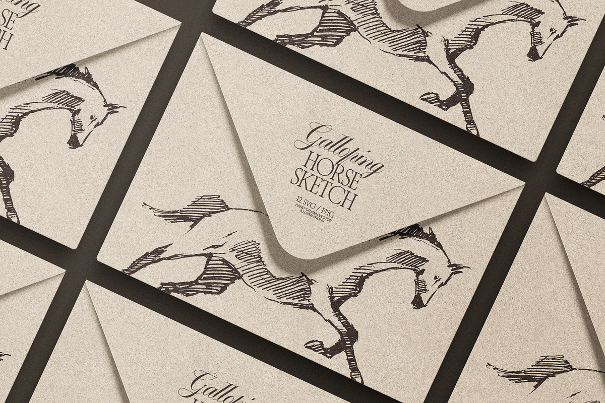 Galloping Horse Sketch, an Animal Illustration by TheMountBirdStudio (Photo 6 of 6)