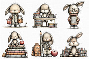 Whimsical Back to School Bunny PNG, an Animal Illustration by Libby Wishes (Thumbnail 3 of 5)