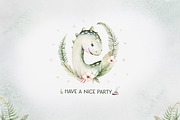 Dino Party watercolor set, an Animal Illustration by Peace ART (Thumbnail 10 of 10)