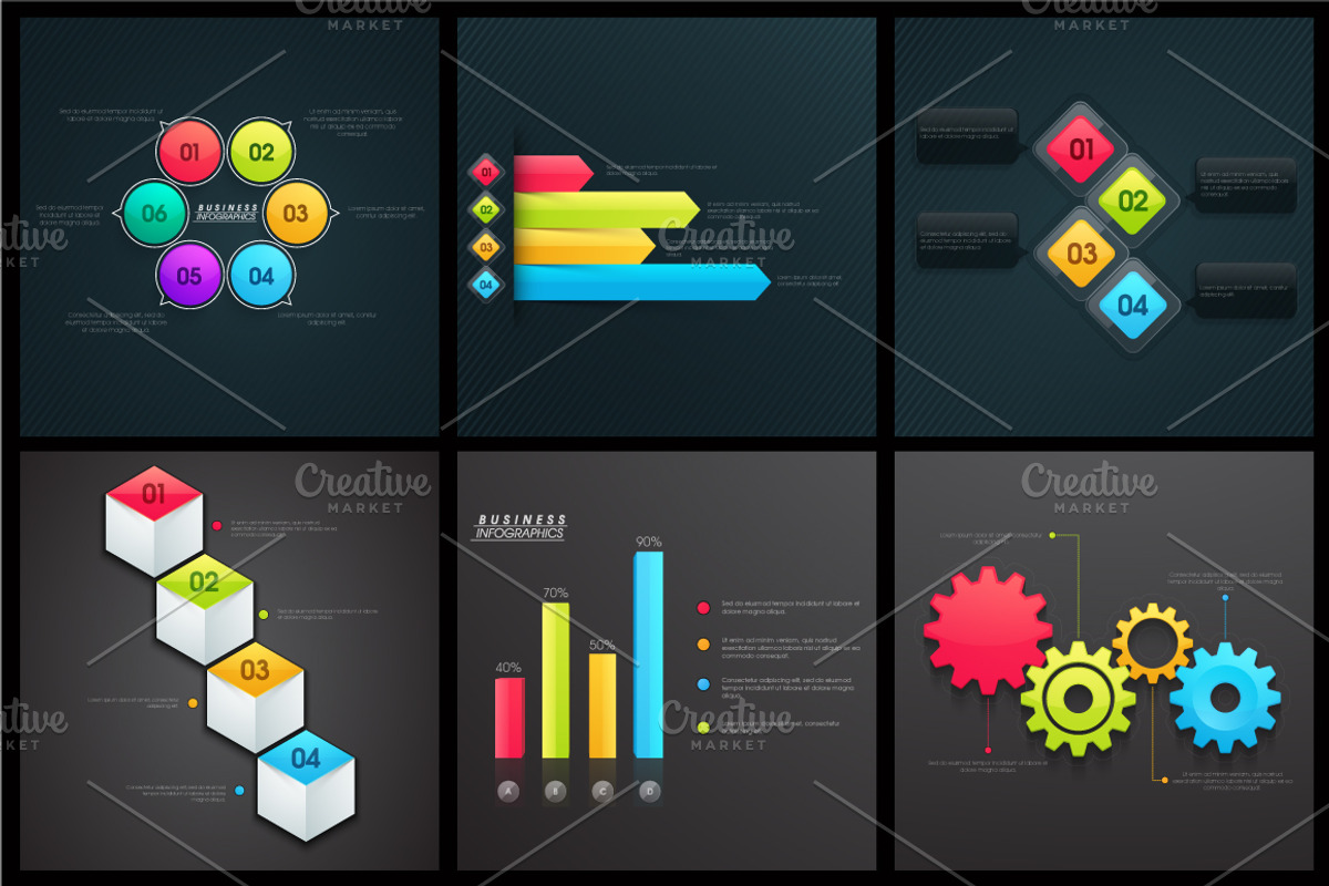 Business Infographic Sets Vol - 6, a Work Illustration by Allies Interactive (Photo 3 of 9)