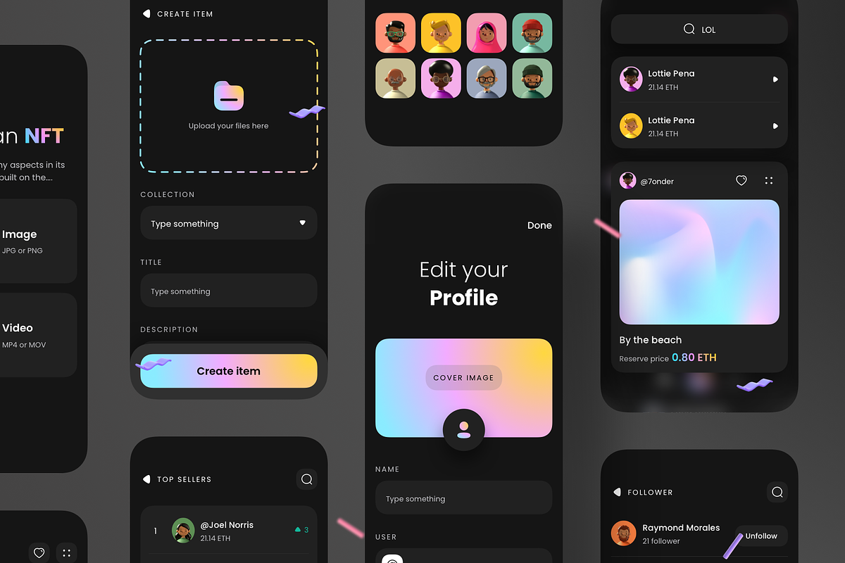 NFT Market UI Kit, an UI Kit Template by UrLabs (Photo 8 of 8)