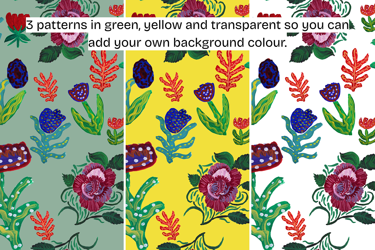 Maximalist Gouache Botanical Pattern, a Decorative Illustration by Chantelle T Illustrations (Photo 8 of 9)