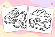 Sweet & Cute Coloring Pages Vol. 3, an Object Illustration by Inkivelle Studio (Thumbnail 2 of 3)