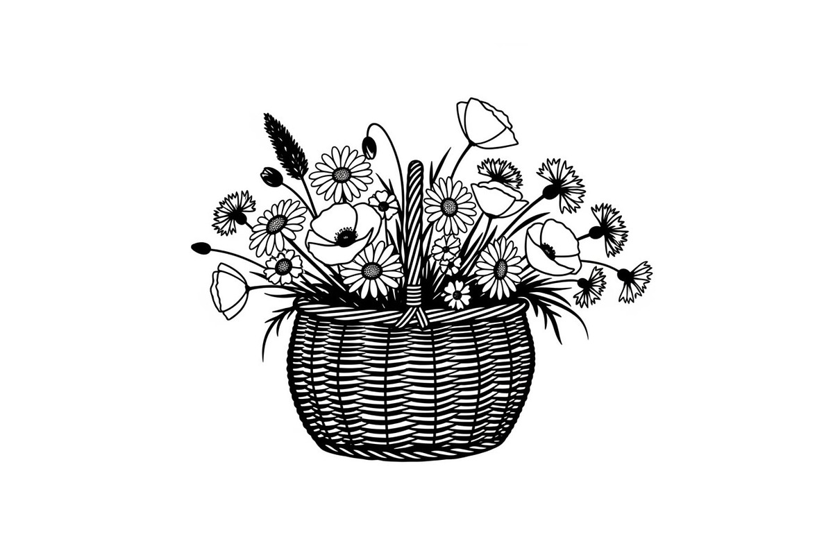 50 Woven Basket Vector Bundle, an Illustration by Designs_River (Photo 25 of 51)