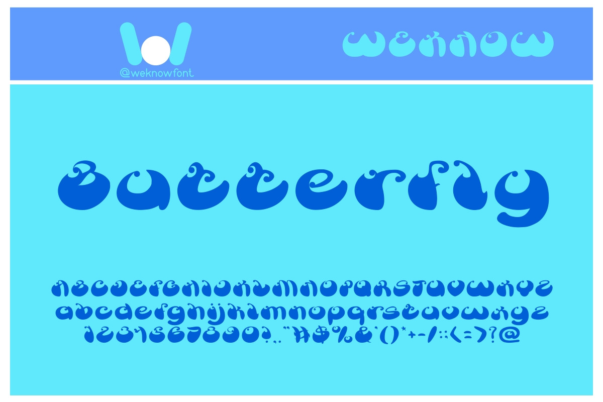 Butterfly font, a Font by weknow (Photo 2 of 5)