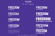 FREEDOM font family, a Sans Serif Font by LTNG STUDIO (Thumbnail 2 of 12)