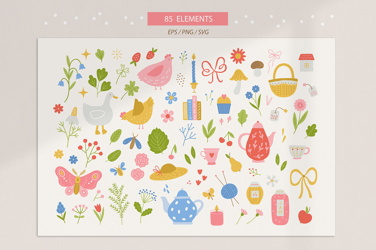 Cottagecore Kit, a Seasonal Illustration by miumiu (Photo 5 of 15)