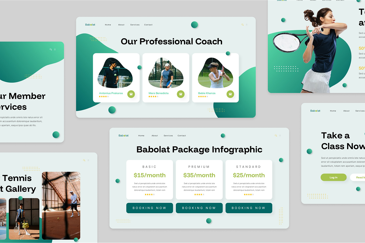 Babolat - Tennis Sport Keynote, a Presentation Template by Annora Studio (Photo 4 of 5)