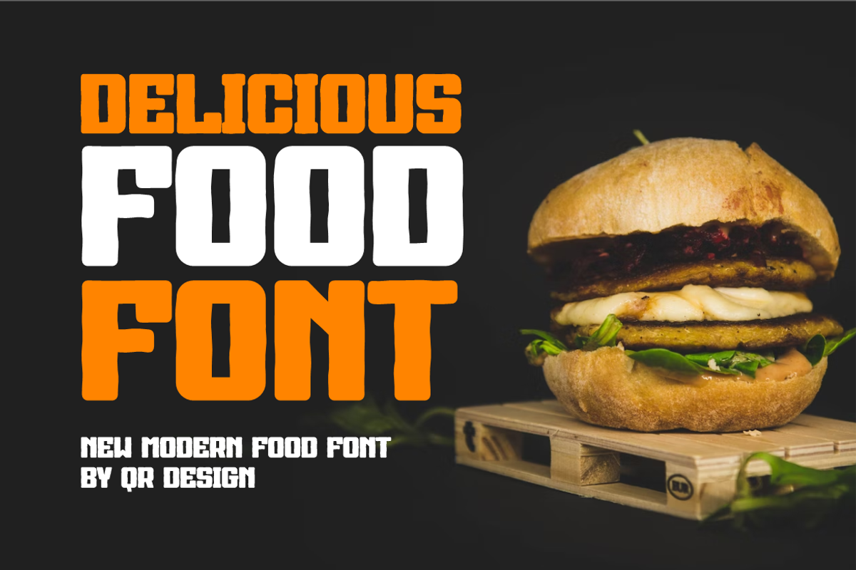 Burger Crunchy, a Sans Serif Font by QR Design Studio (Photo 3 of 8)