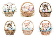 Easter Baby Animals in Baskets, an Illustration by Design Market (Thumbnail 4 of 5)