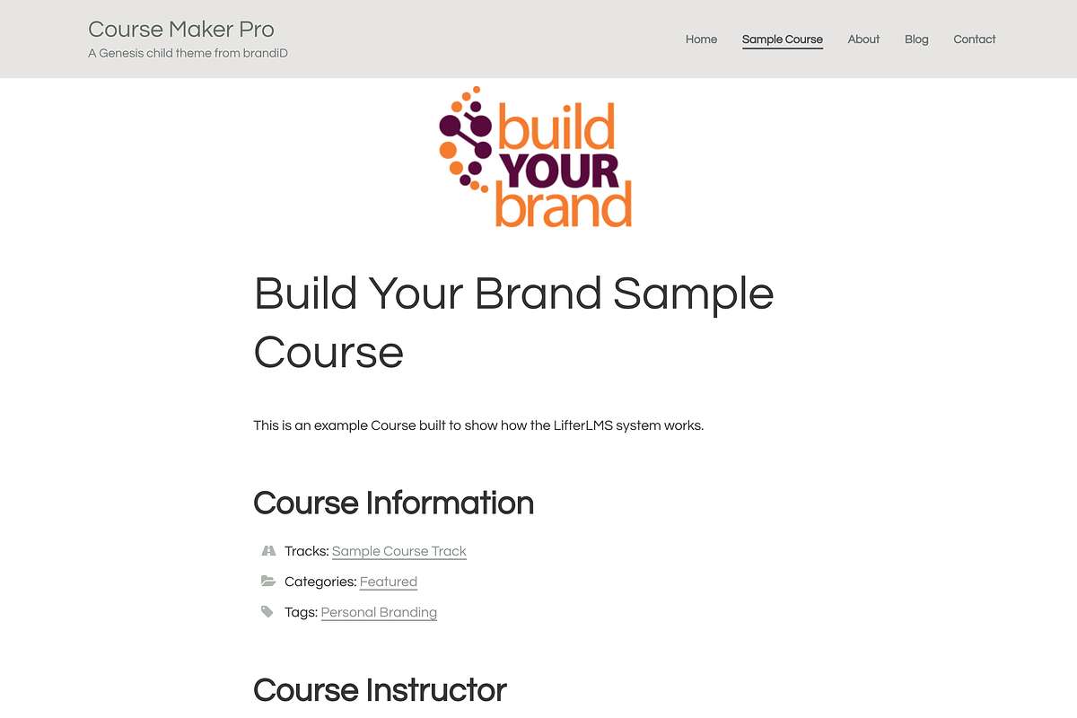 Course Maker Pro, a WordPress Template by Build my brandiD (Photo 4 of 5)