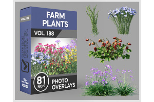 81 Farm Plants Photo Overlays