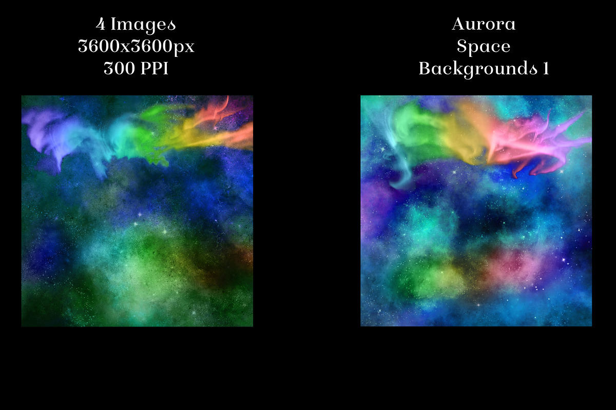 Aurora Space Backgrounds Set 1, a Background Graphic by Sapphire X Designs (Photo 3 of 3)