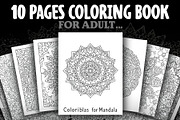 Relaxing Mandala Coloring Pages, an Illustration by jahid234 (Thumbnail 1 of 11)