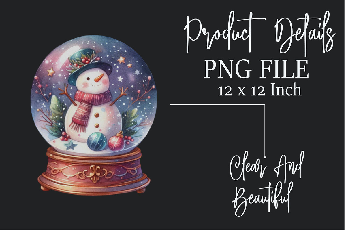 Christmas Snowman Globe Clipart Bund, an Illustration by Rose Art (Photo 5 of 5)