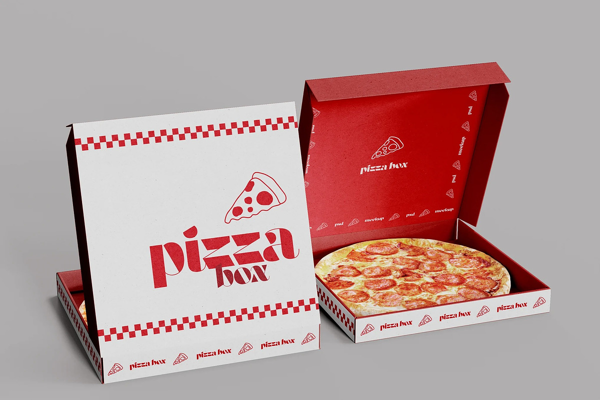 Pizza Box Mockup, a Packaging Mockup by skybluecreative (Photo 2 of 2)