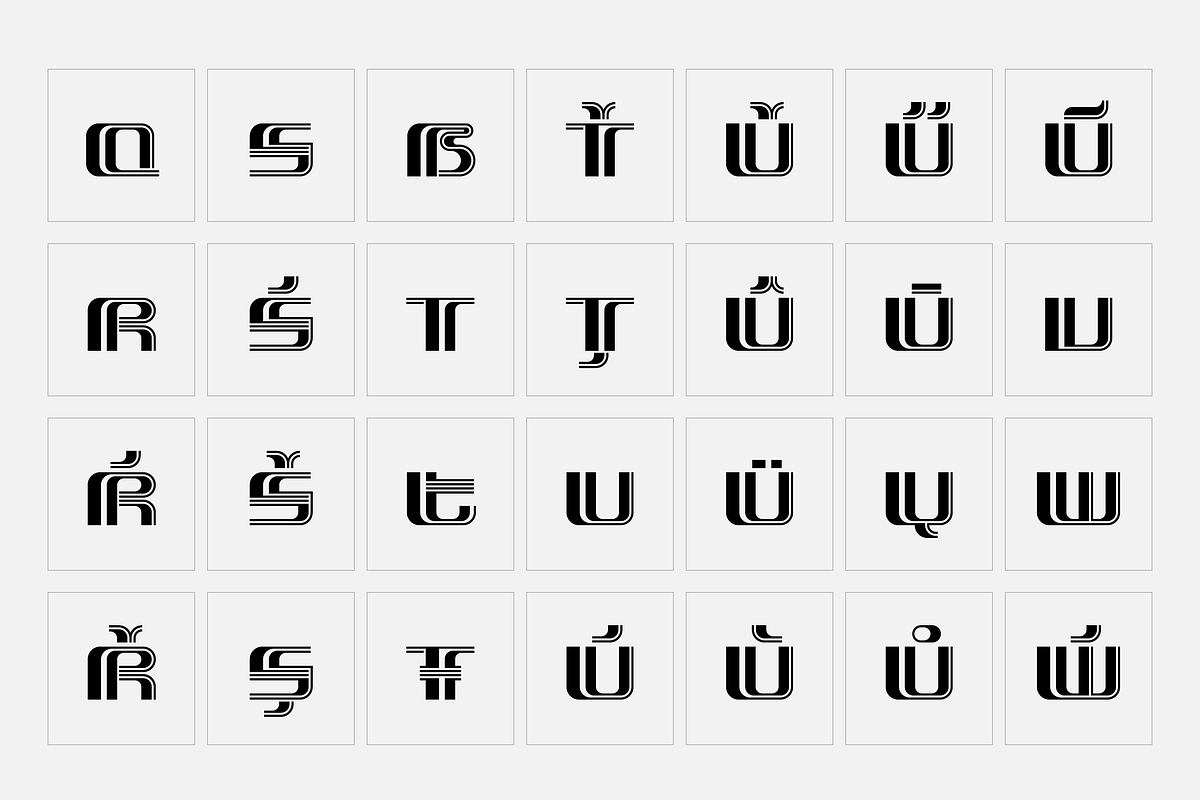 Genie - Op art font, a Font by SelfBuild Type (Photo 15 of 19)