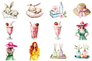 Watercolor Summer Mood Clipart, an Illustration by CitraGraphics (Thumbnail 4 of 5)