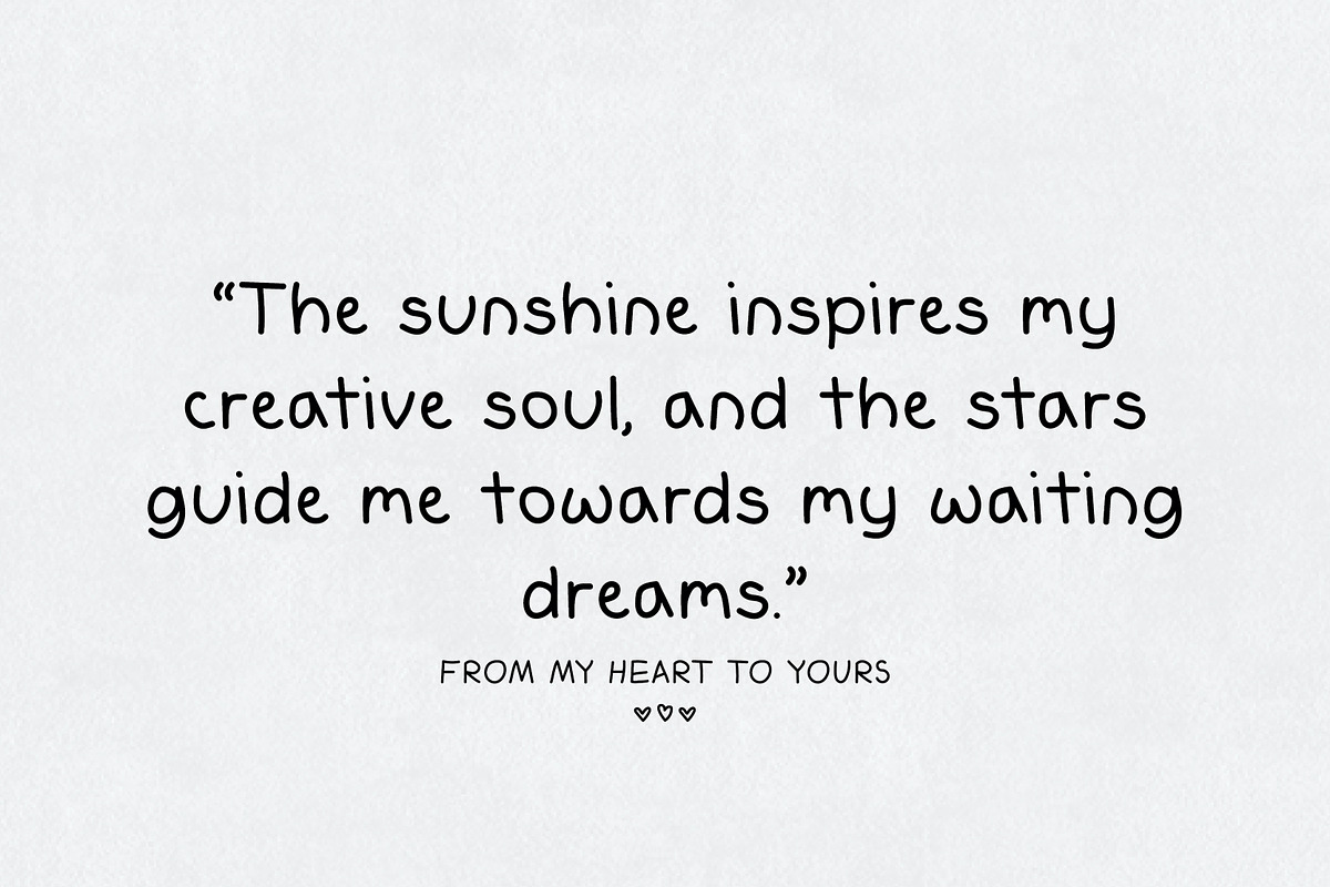 A Little Freehand Font, a Handwritten Font by Kassy (Photo 7 of 10)