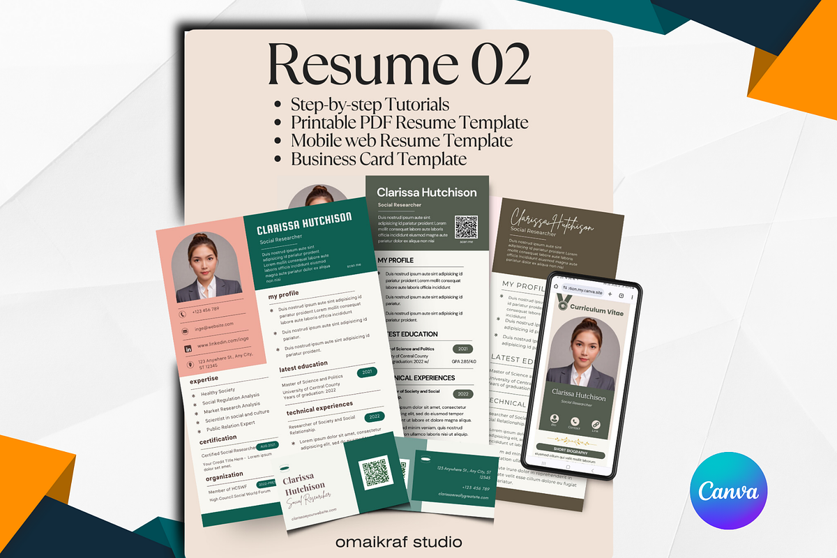 StarCV Pro-02|Canva Resume Template, a Landing Page Template by Omaikraf Studio (Photo 7 of 9)