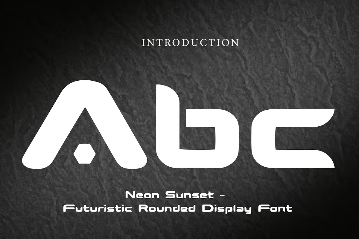 Neon Sunset – Futuristic Rounded Dis, a Serif Font by Wow Magic (Photo 2 of 3)