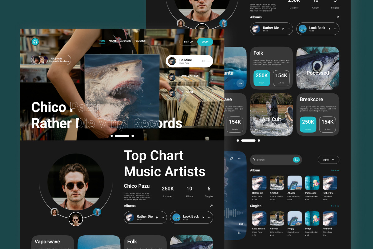 TempoTopia - Music Streaming Landing, a Landing Page Template by twinstd (Photo 4 of 5)