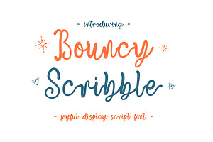 Bouncy Scribble Fonts, a Handwritten Font by Bluestype Studio