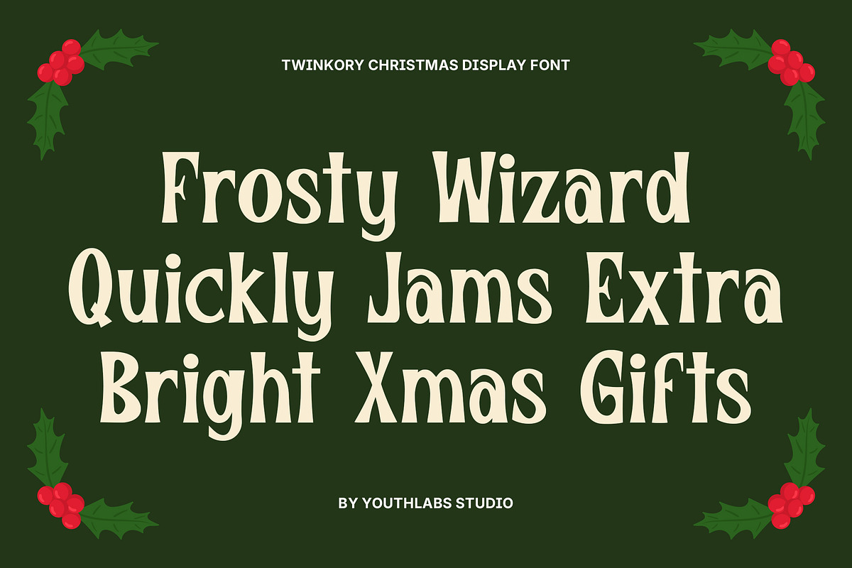 Twinkory - Christmas Display Font, a Serif Font by Youthlabs Studio (Photo 2 of 12)