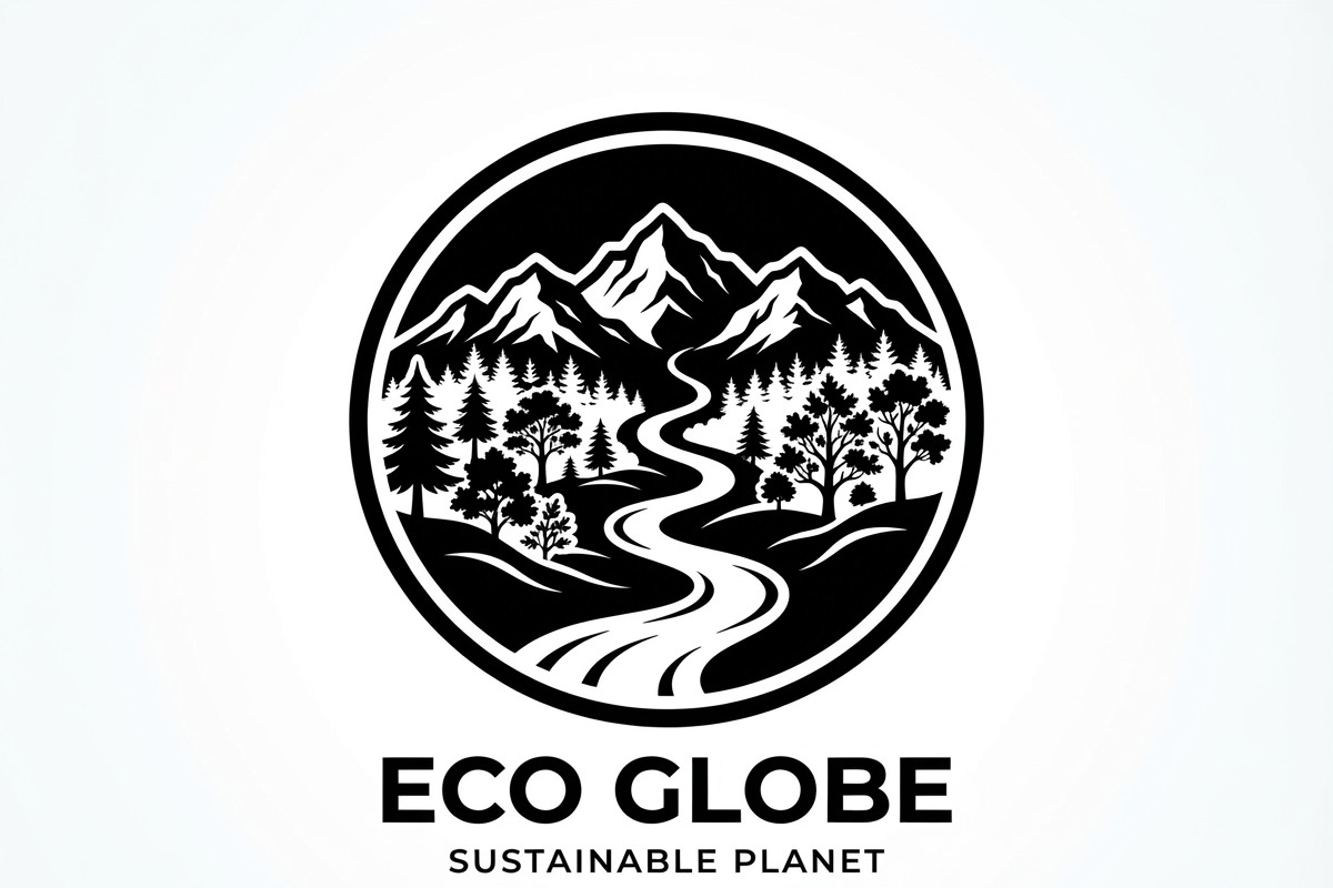 60 Eco Globe Landscape Silhouette, a Technology Illustration by Amazin_art (Photo 16 of 25)