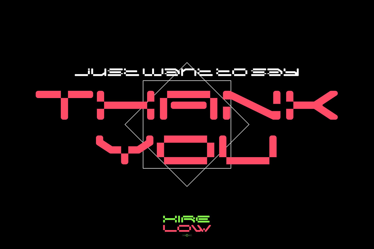 Hire Low - Futuristic Bold, a Sans Serif Font by Lemon Studio Type (Photo 6 of 6)