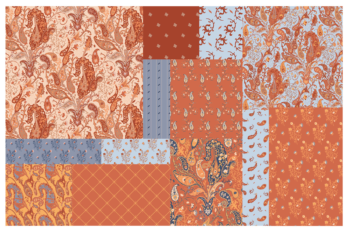 Boho Paisley & Floral Patterns, a Pattern Graphic by Sonulkaster (Photo 6 of 13)