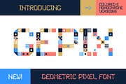 Gepix - Geometric Pixel Color Font, a Font by Lunarts Studio (Thumbnail 1 of 10)