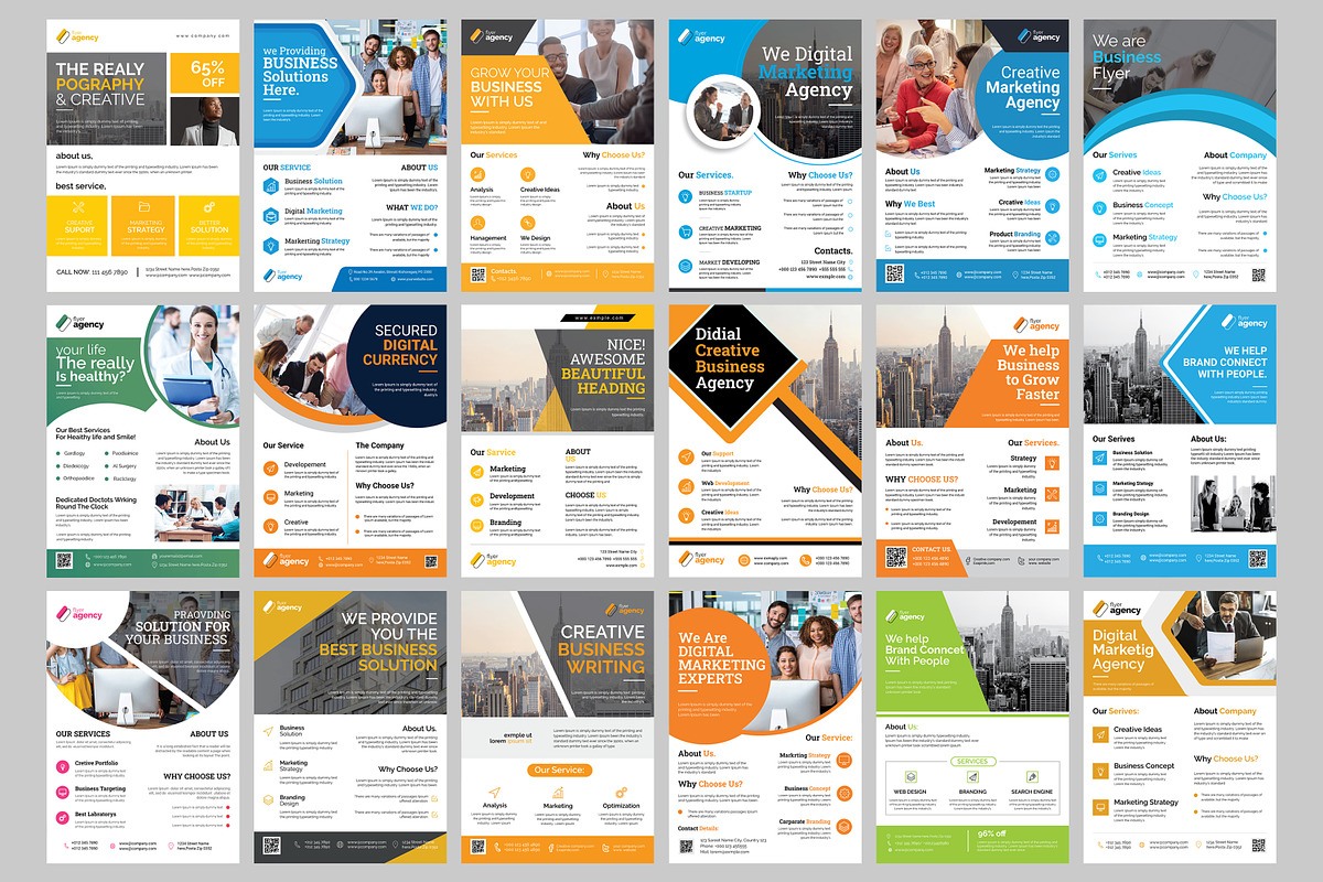 Corporate Business Flyers Bundle, a Flyer Template by evgenystudio (Photo 23 of 27)