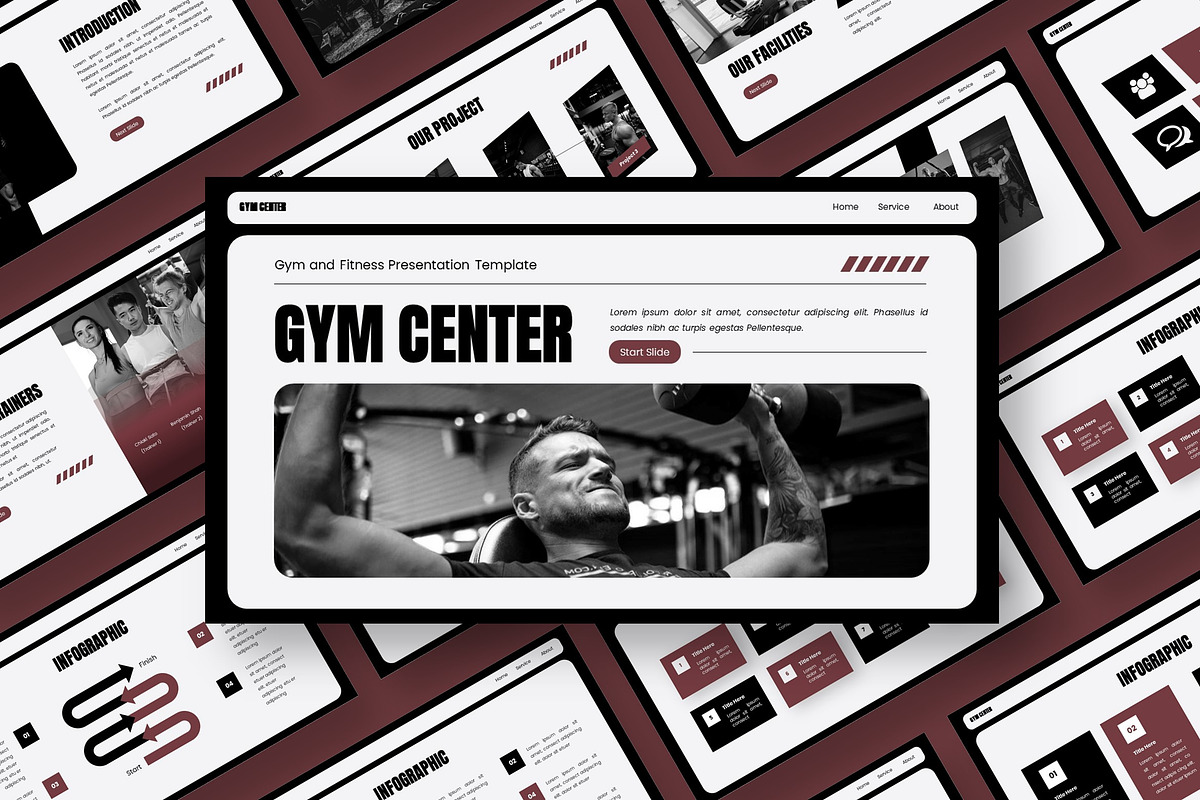 Gym Center - Keynote Templates, a Presentation Template by Deepslide Studio (Photo 3 of 6)