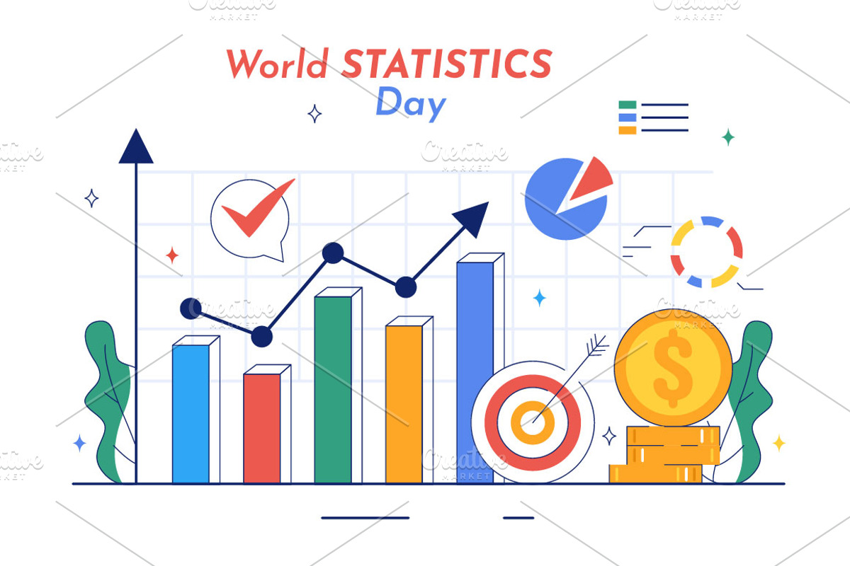 10 World Statistics Day Illustration, a Finance Illustration by denayunebgt (Photo 4 of 4)