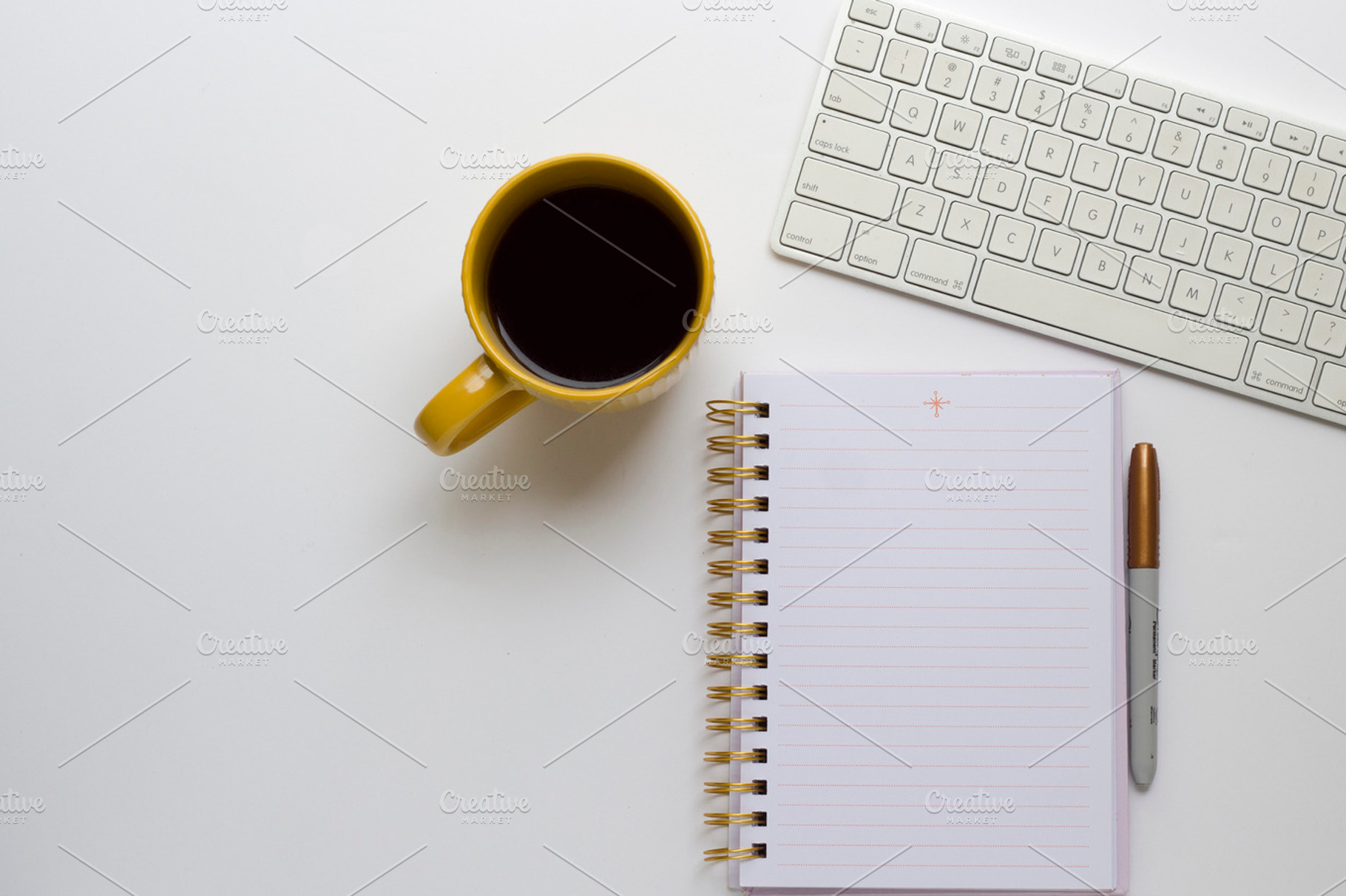 Fall office stock photo containing coffee, office, and lay flat, a Business Photo by Andrea Schrag Designs