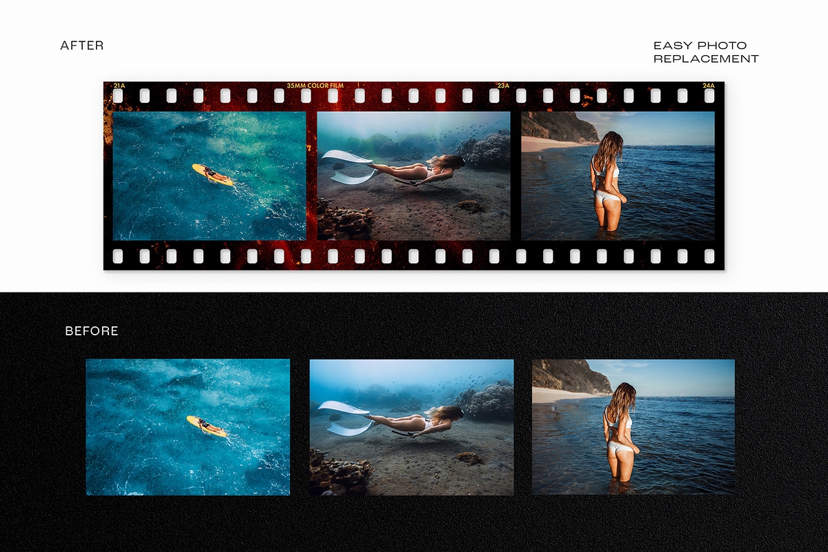 Analog Film Strip Frame Template, a Mockup by DesignerCandies (Photo 8 of 13)