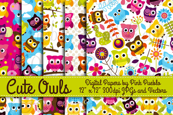 Owl Digital Papers And Backgrounds