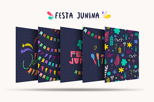 Festa Junina - Designs for postcards