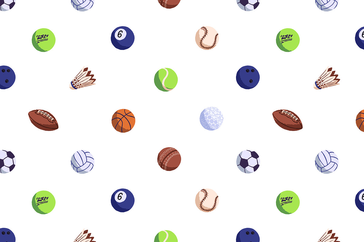 Balls for sports games set, patterns, a Sport Illustration by PaperTrident (Photo 2 of 5)
