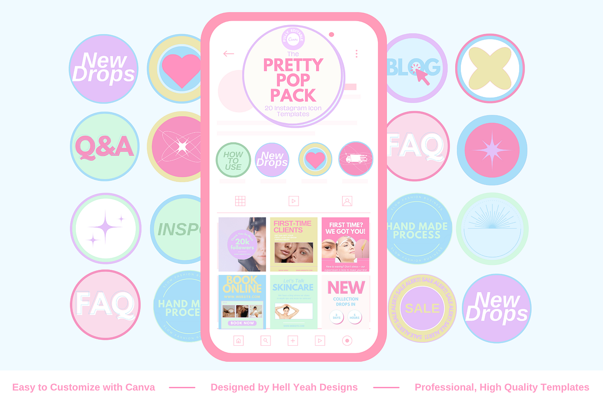 Pretty Pop Instagram Icon Templates preview 2