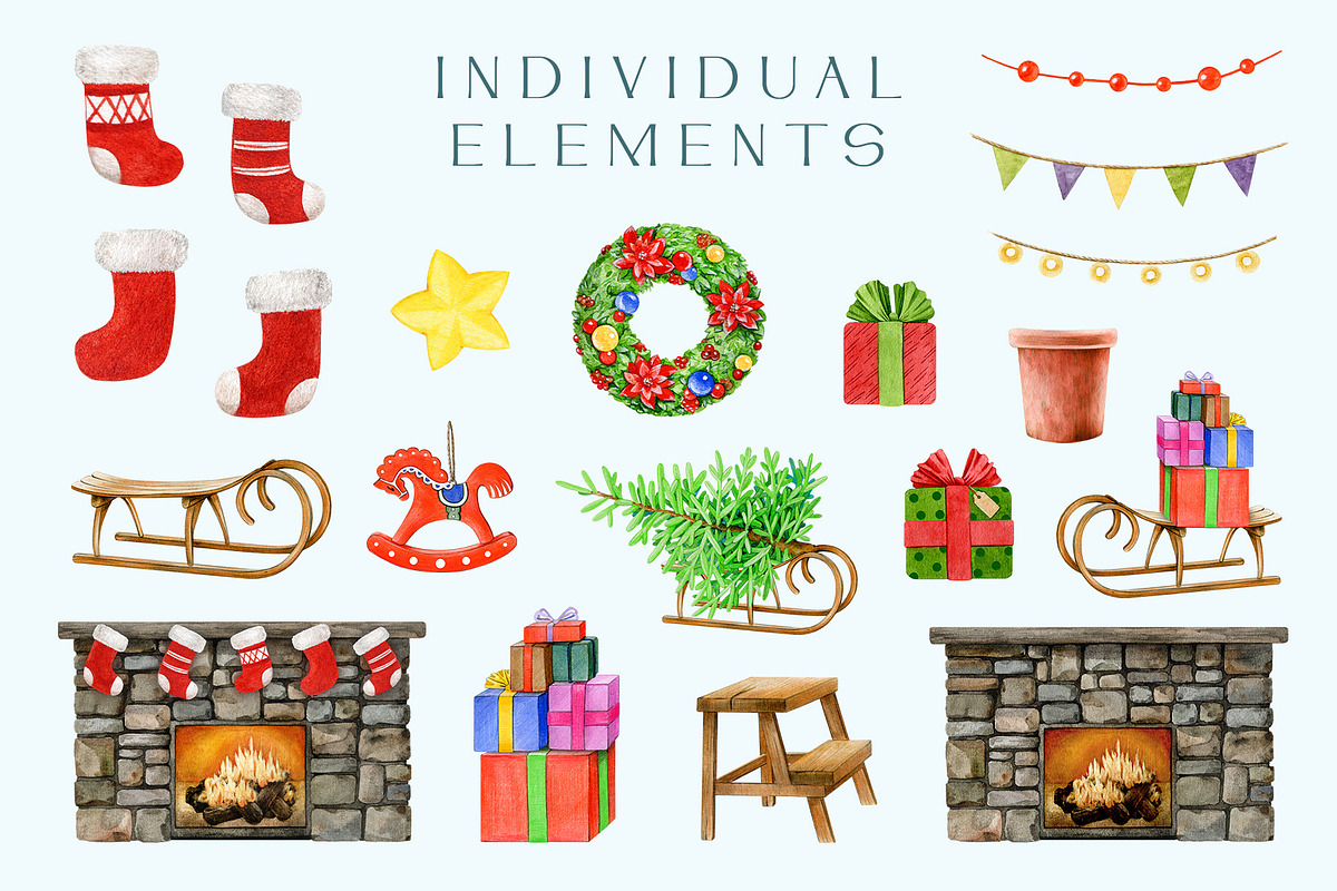 Winter Wonderland Clipart, a Seasonal Illustration by AnitaPol (Photo 15 of 20)