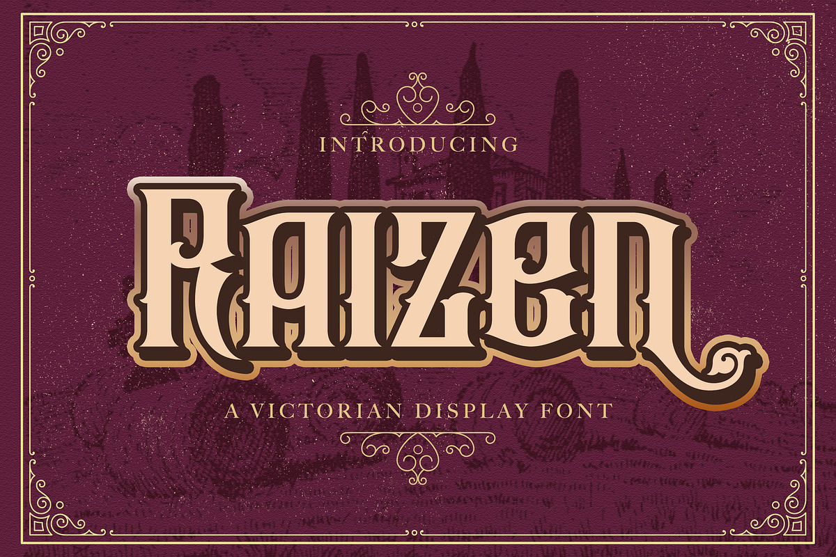 Raizen - Victorian Style Font, a Blackletter Font by StringLabs (Photo 1 of 15)