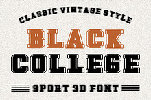 Black College - Vintage Font